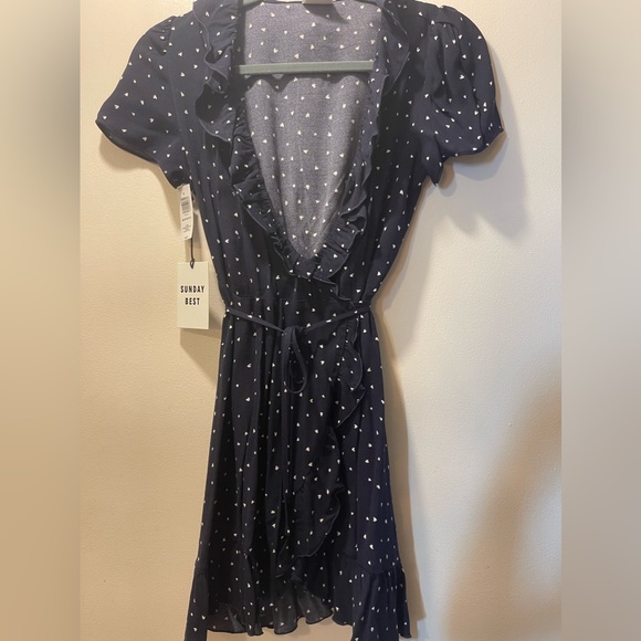 Sunday Best New Ruffle Wrap Dress - Pure Indigo/Espace - Picture 1 of 2